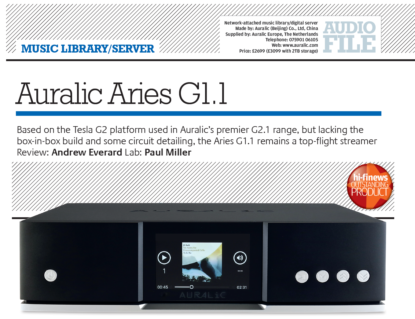 ARIES G1.1 Streaming Transporter Review by HI-FI News