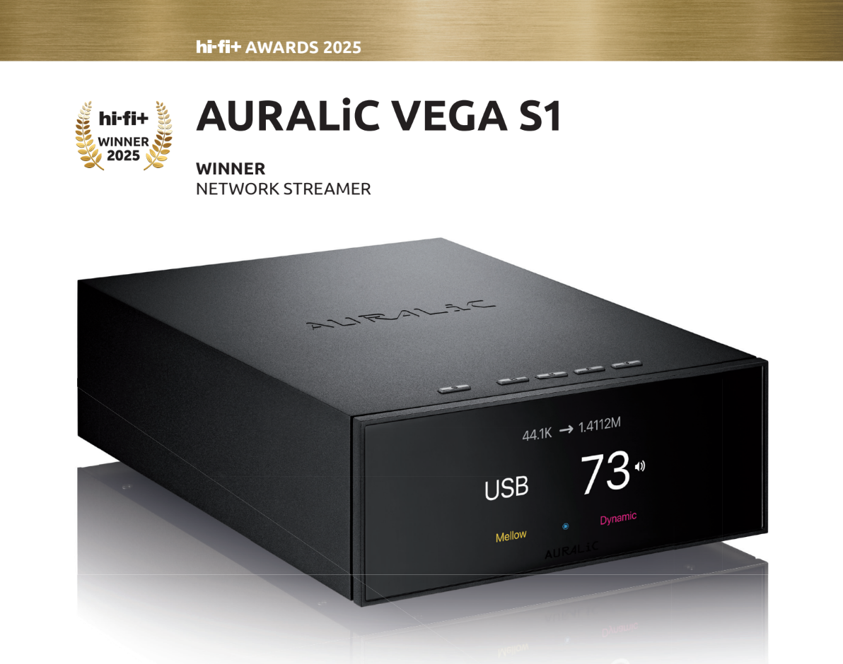 Vega S1 - Hifi + Magazine Winner of the Year - Network Streamer 2025