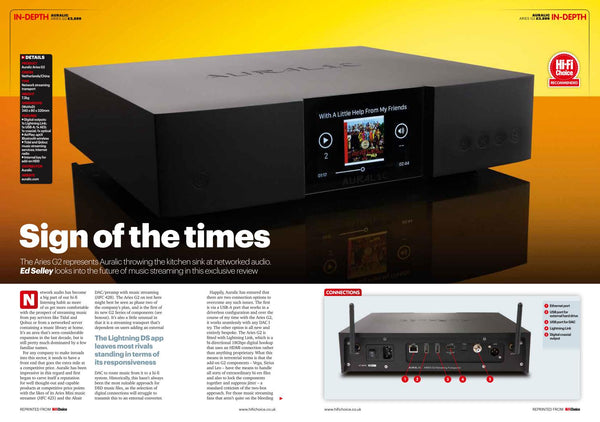Sign of the Times - AURALiC ARIES G2 Review from HiFi Choice